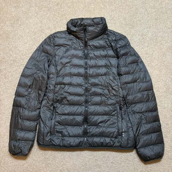 Tumi Pax Packable Jacket Mens Small Black Down Puffer Travel Lightweight Zip